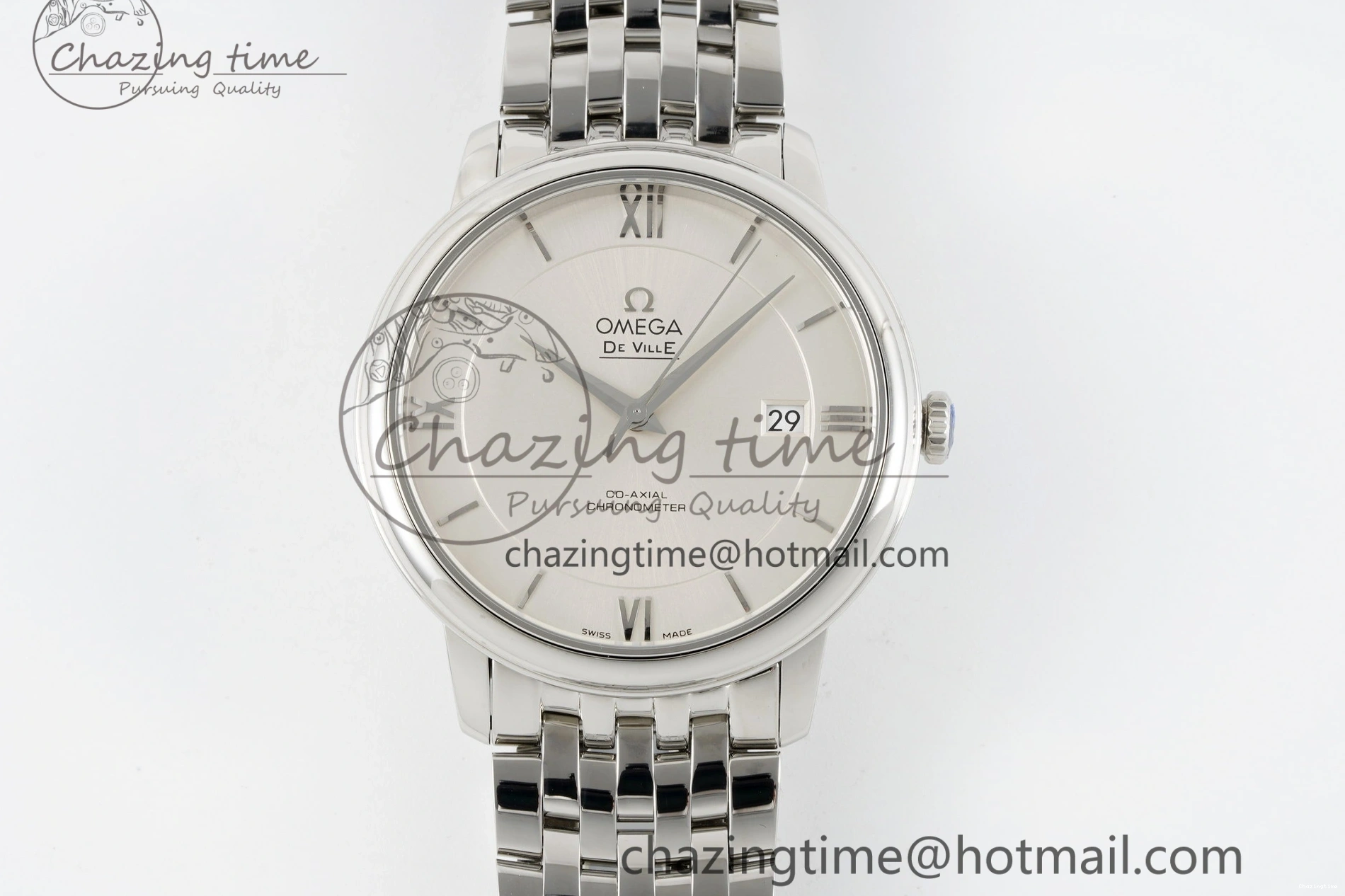 0319 De Ville SS TWF 1:1 Best Edition Silver Dial on SS Bracelet MIYOTA Practical 7836